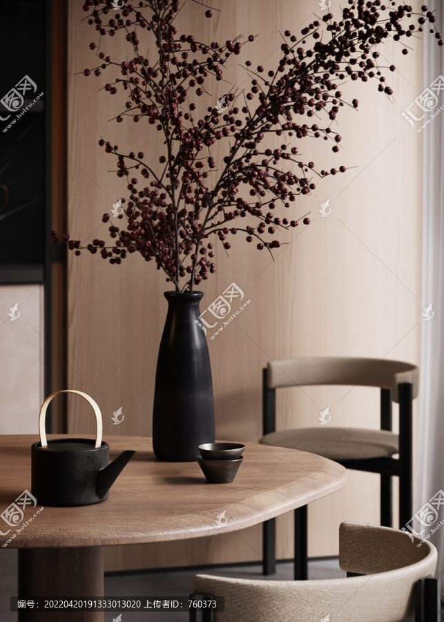 现代禅风设计餐厅餐桌