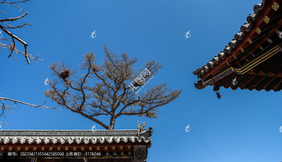 五台山黛螺顶寺庙古建斗拱