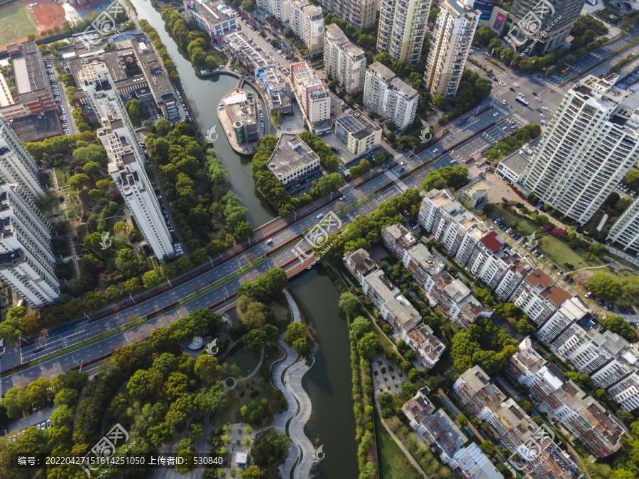 航拍户外城市风景