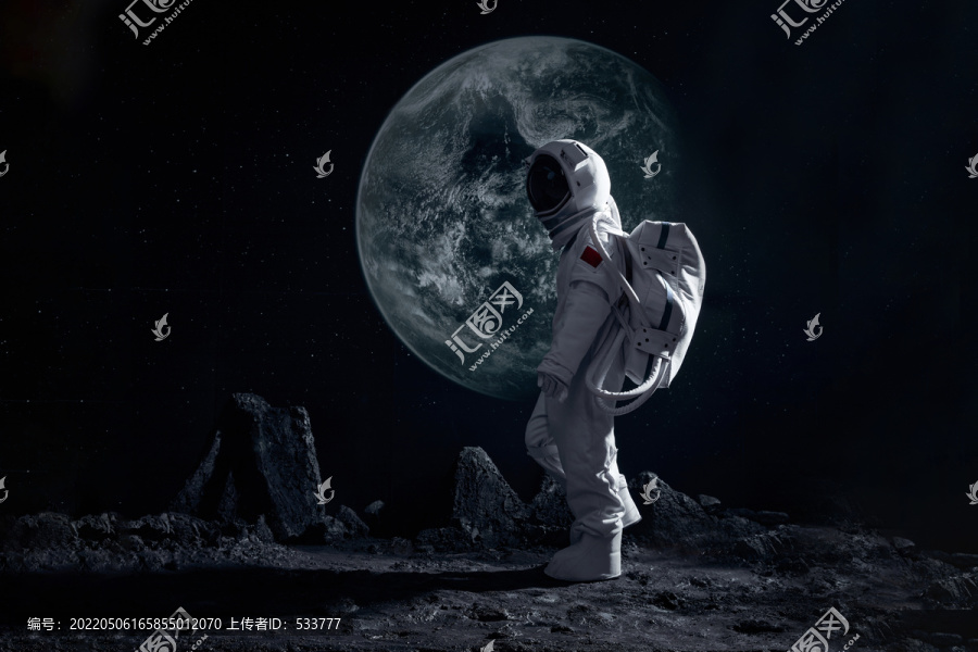 航天宇航员登月球