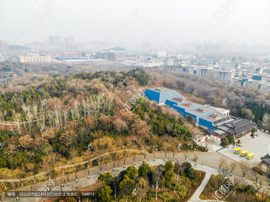 航拍江苏徐州狮子山楚王陵外景