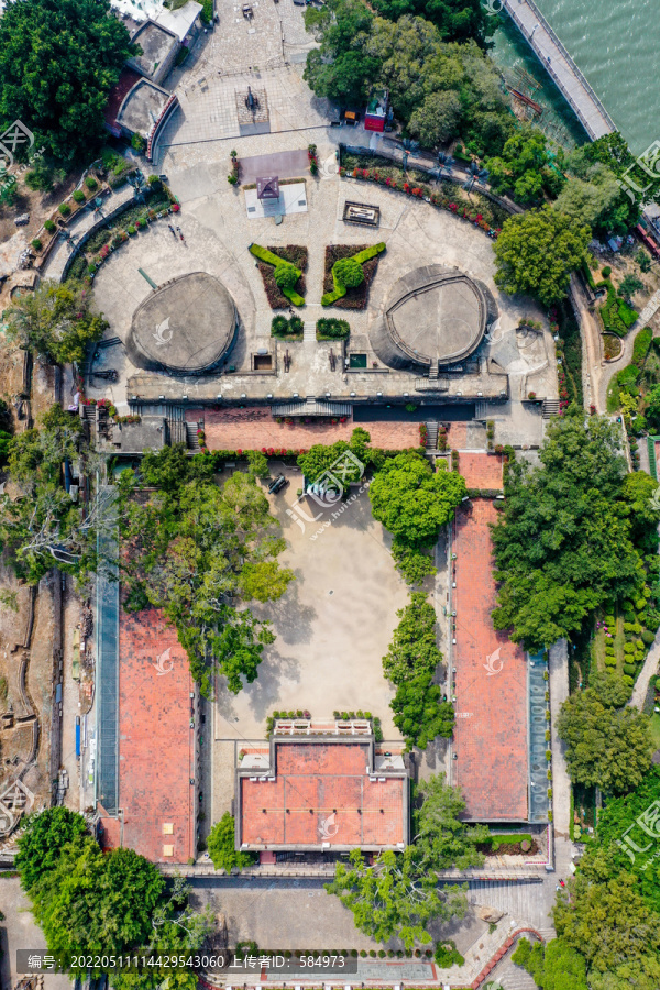 航拍福建厦门胡里山炮台