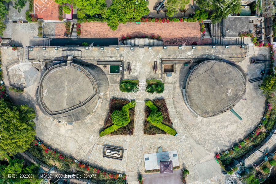 航拍福建厦门胡里山炮台