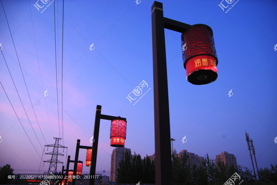 北京朝阳通惠河畔街景随拍