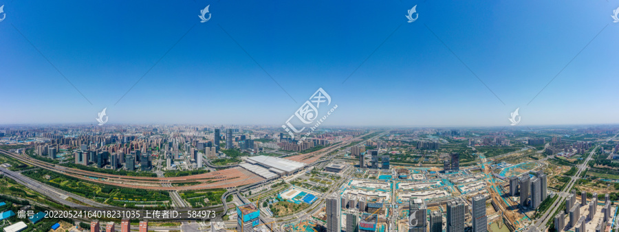 河南郑州东站高铁站全景图