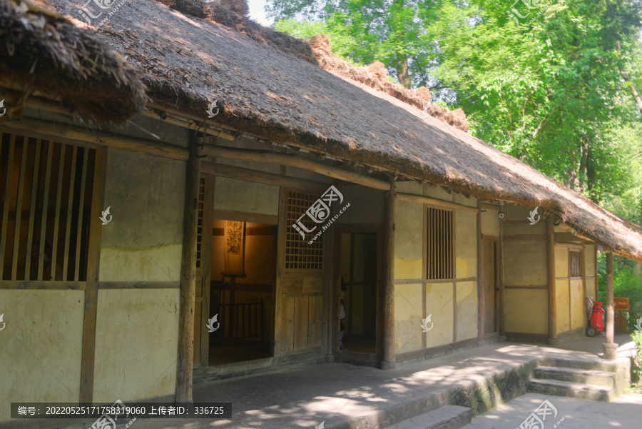 成都杜甫草堂历史遗迹茅屋