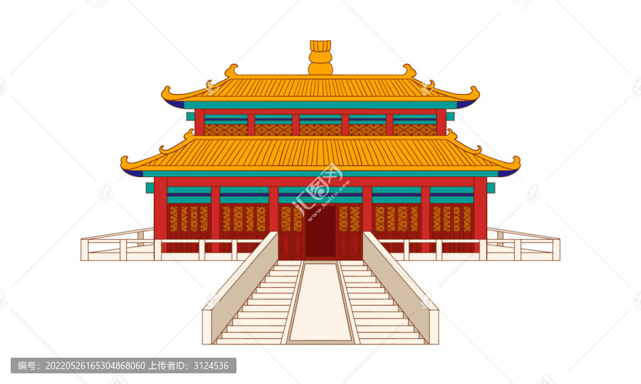 北京故宫古建筑免抠素材钦安殿