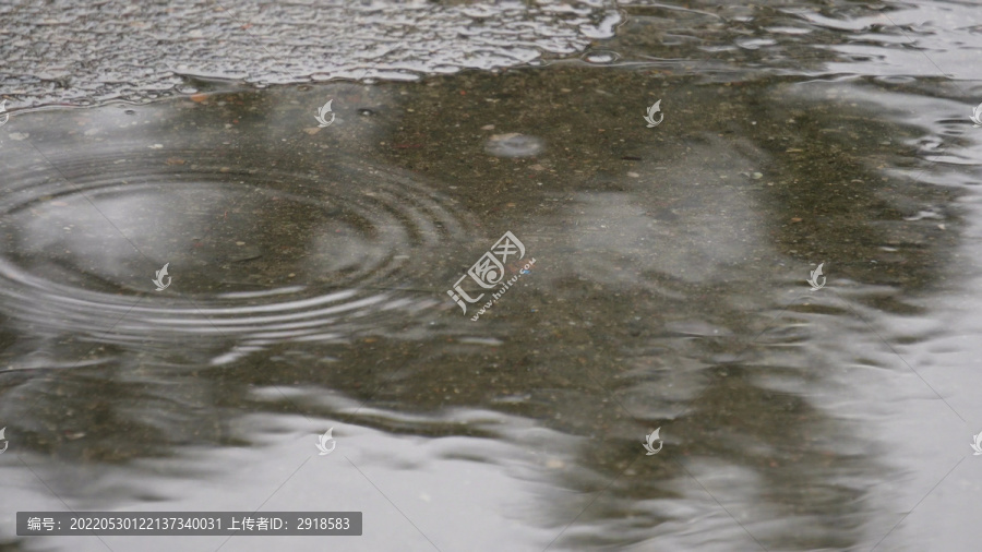 下雨雨点雨滴积水