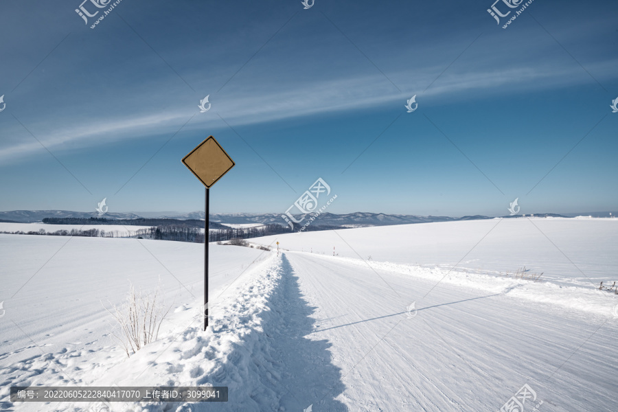 日本北海道冰雪道路