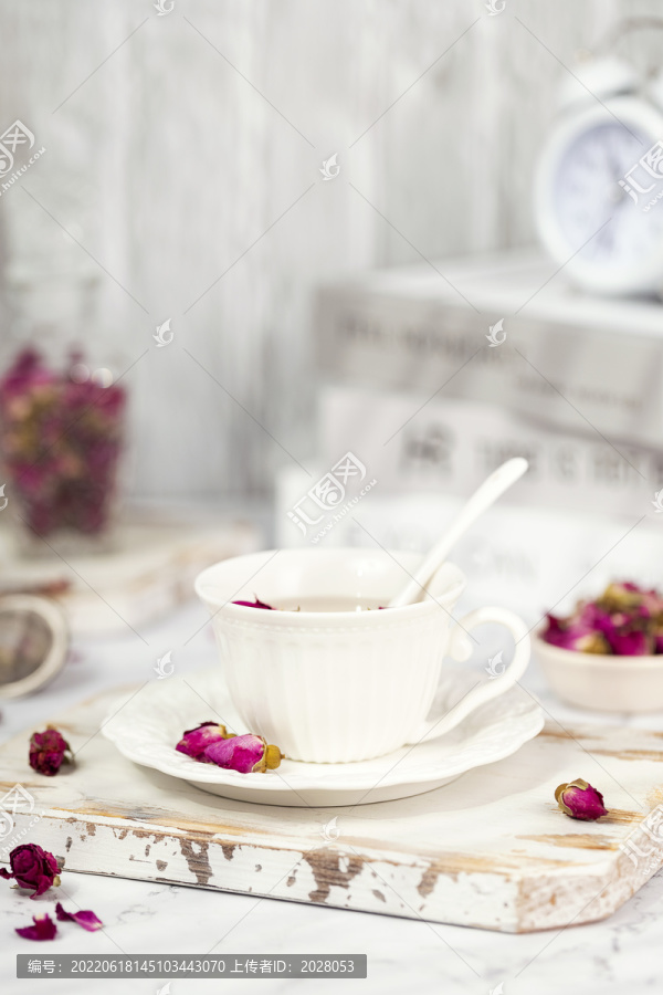 玫瑰花茶明亮场景美白茶