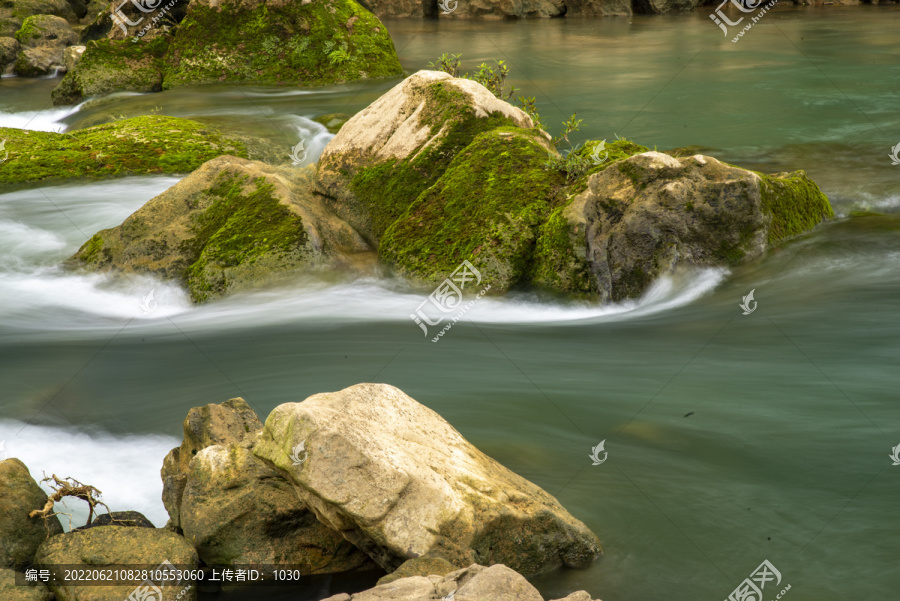 河流溪流水源自然石头小河小溪
