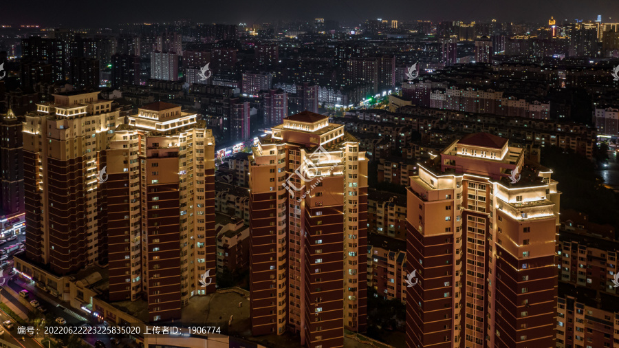 中国长春城区夜景吉林大路