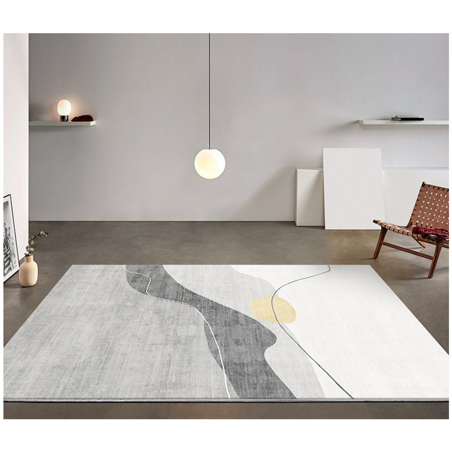 现代北欧轻奢几何客厅地毯地垫