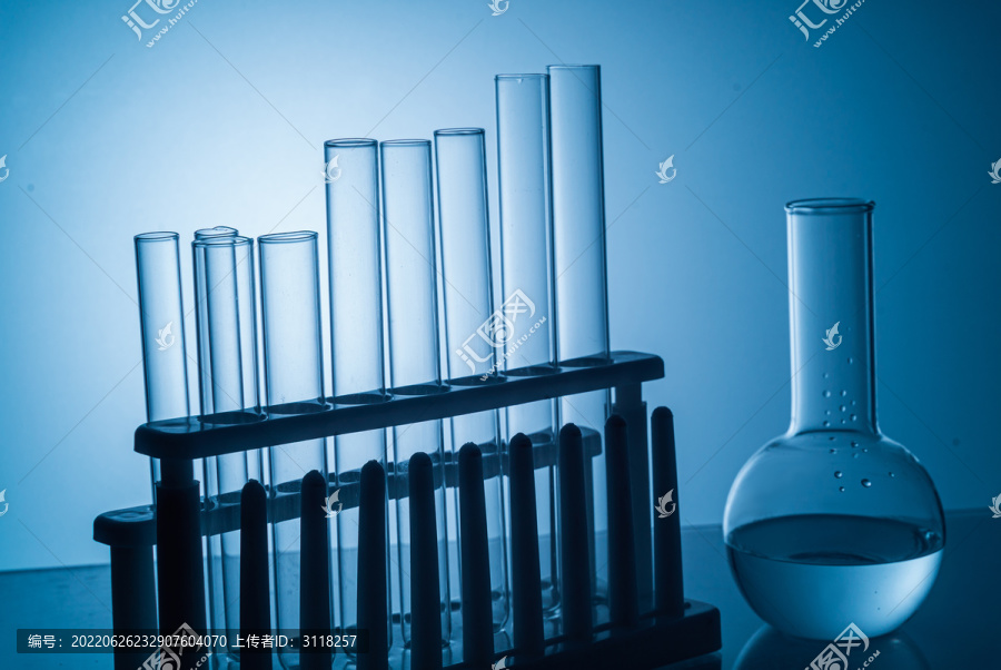 实验室内玻璃仪器容器概念图