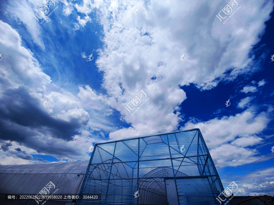 温室大棚蓝天白云