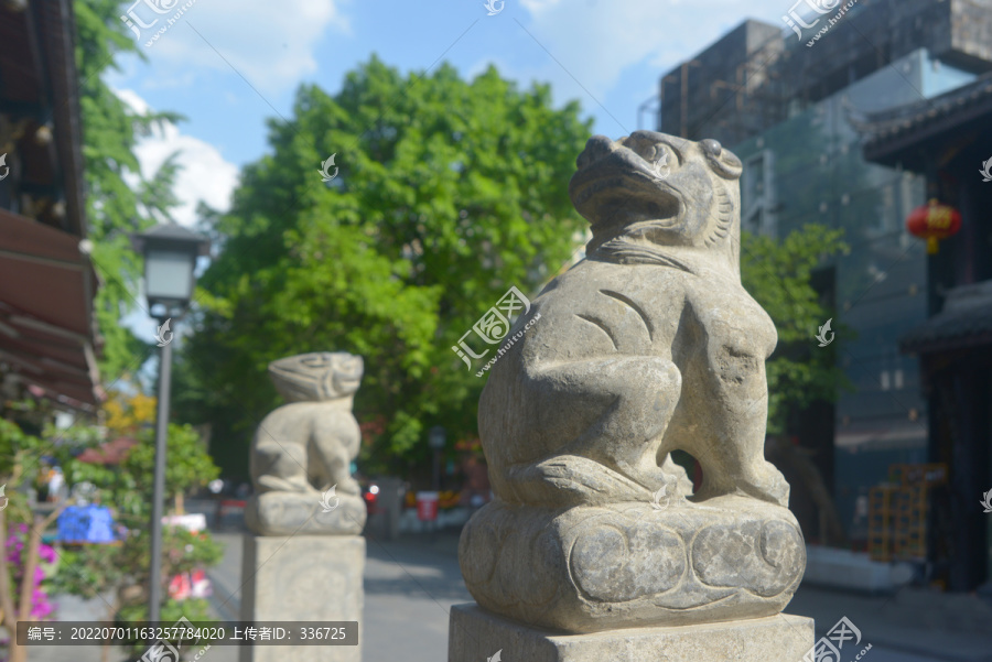 文殊坊拴马石狻猊蒲牢石刻