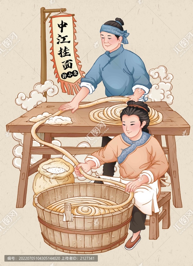 中江挂面制作工艺图