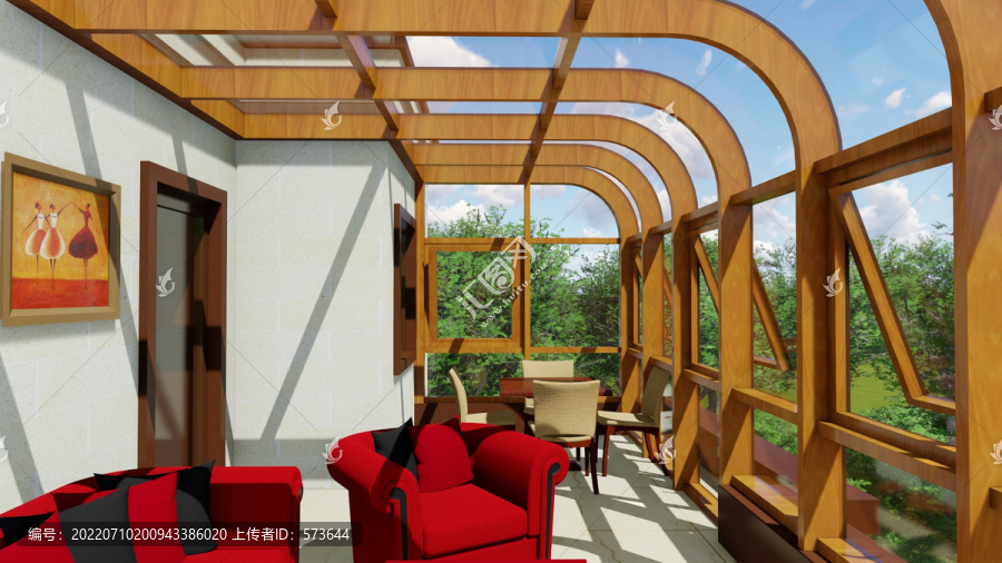 木结构阳光房设计图片
