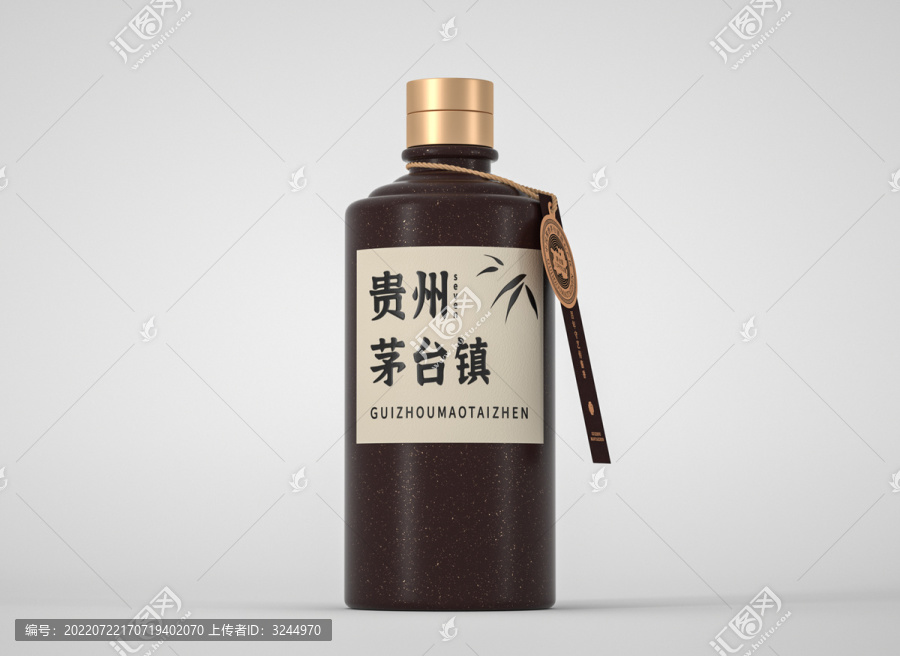 酱色瓶子