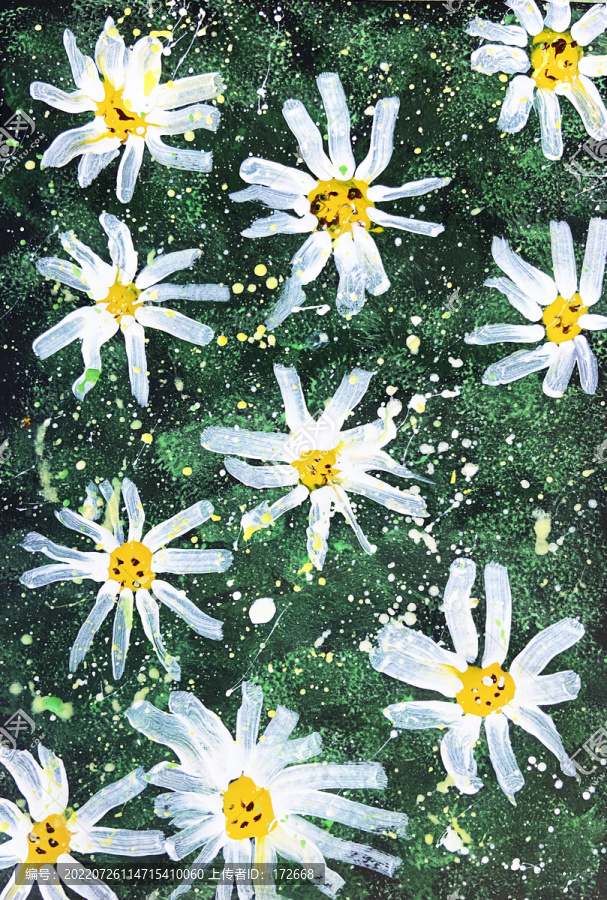 花卉水粉画