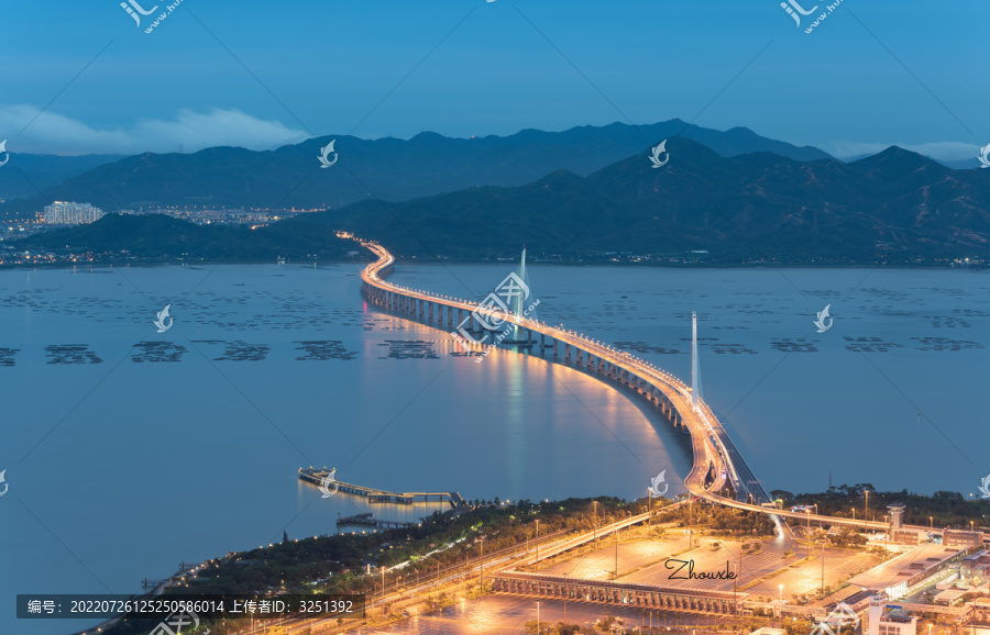 深圳湾跨海大桥夜景