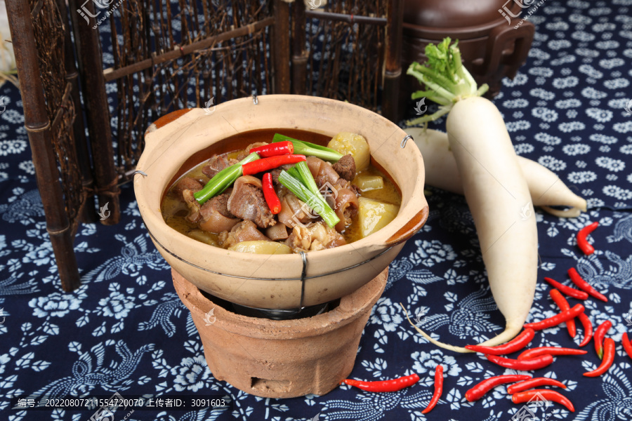 中国美食砂锅羊肉