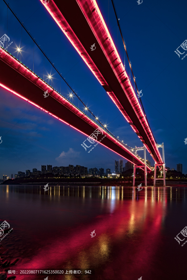 鹅公岩大桥夜景