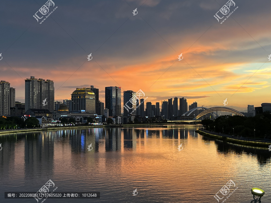 宁波长丰夕阳景色