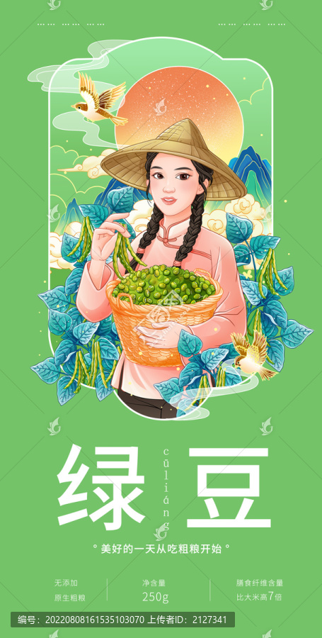 绿豆手绘插画