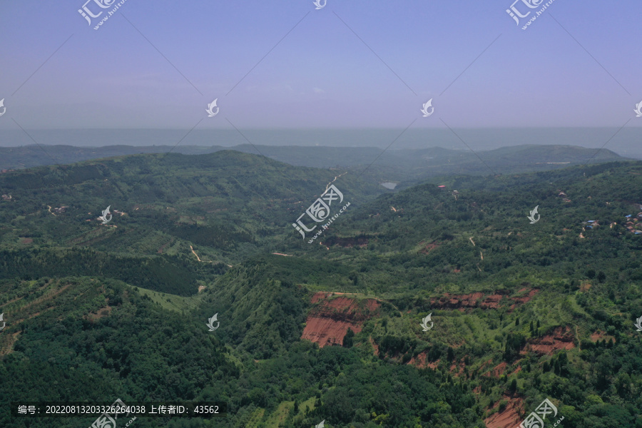 航拍洪庆山秦岭骊山