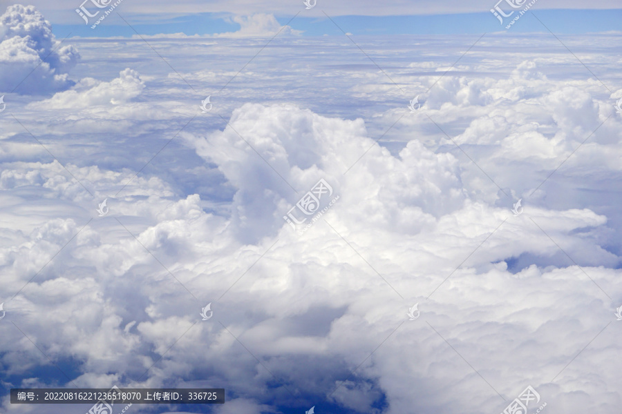航拍天空云层蓝天白云素材