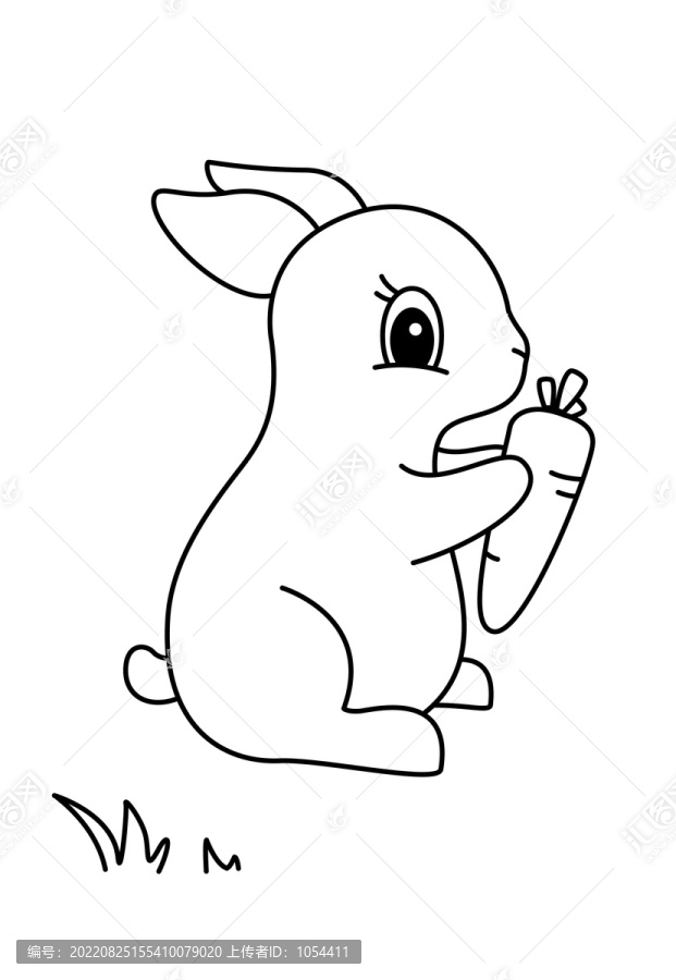 兔子卡通简笔画