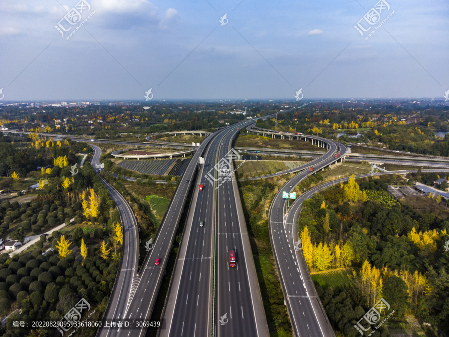 高速公路航拍