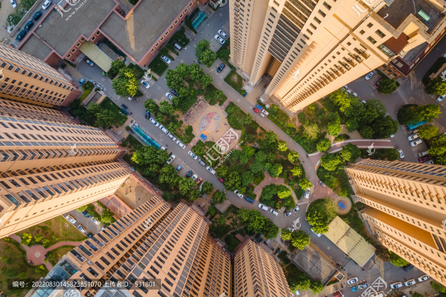 俯拍建筑群