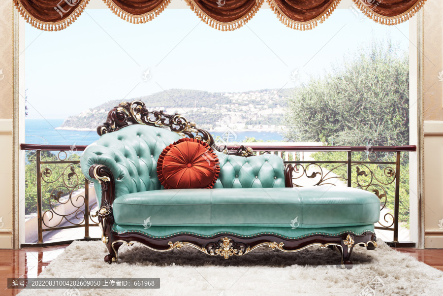 法式黑檀亮光家具沙发贵妃椅