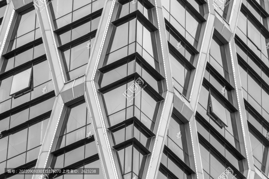 现代建筑玻璃表面