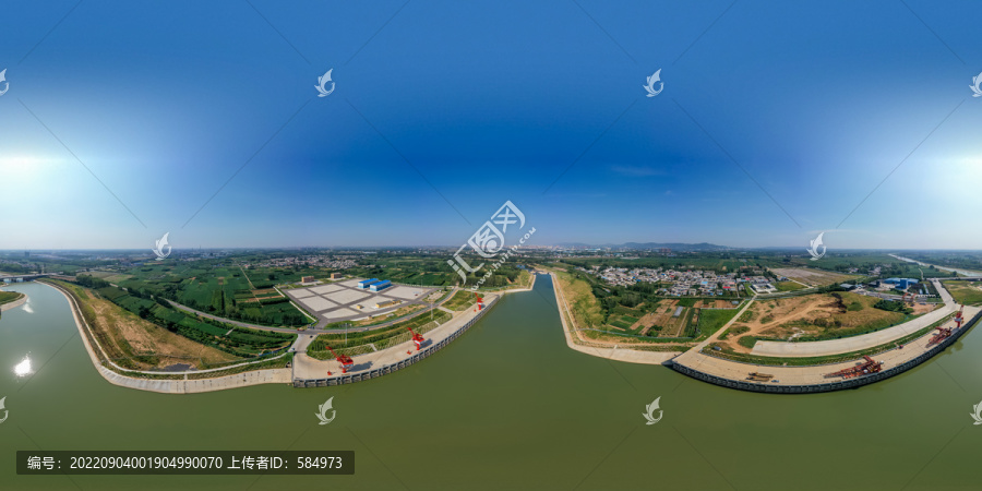 航拍河南平顶山港口VR全景图