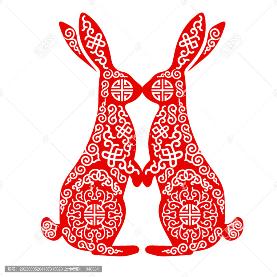 兔传统插画设计