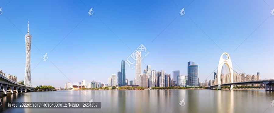广州塔和珠江新城全景图