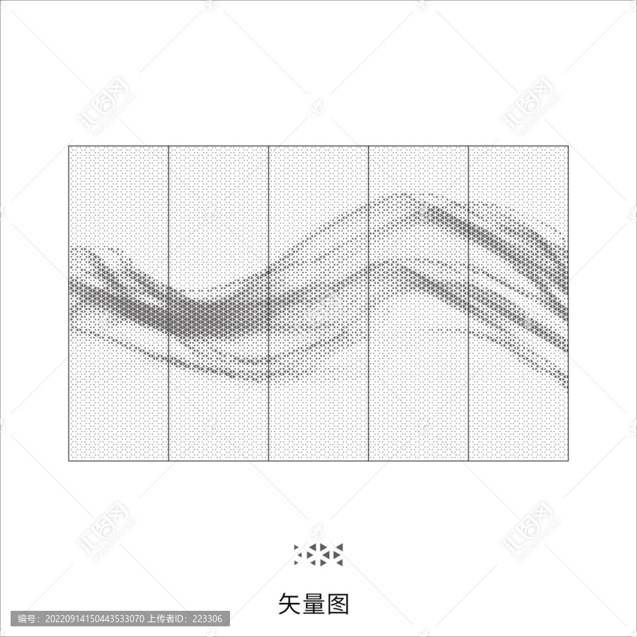 三角镂空装饰图案