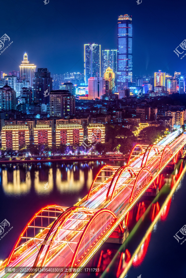 中国广西柳州柳江夜景风光