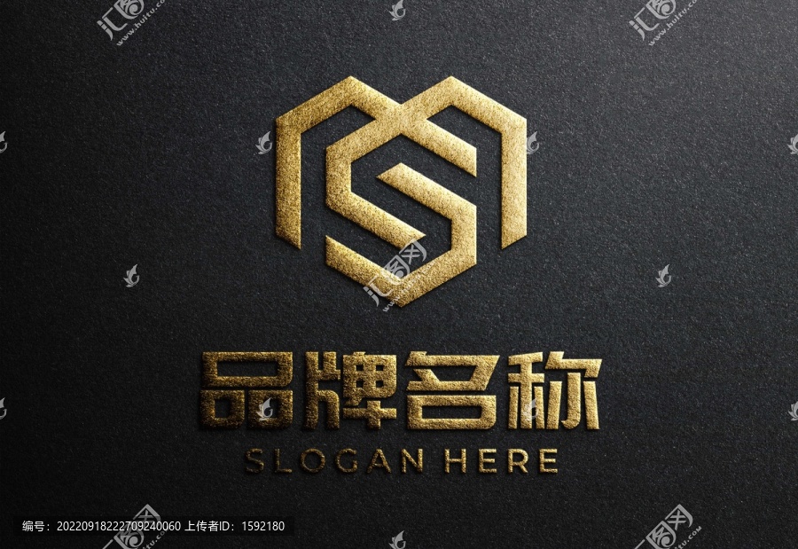 黑金烫金logo样机