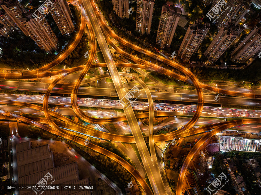 城市立交桥夜景