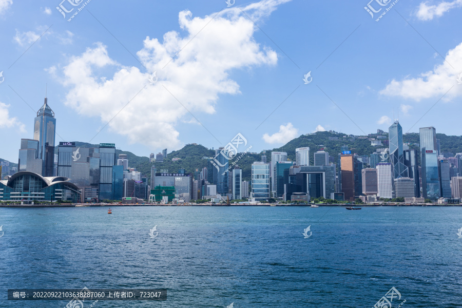 香港维多利亚港两岸风光