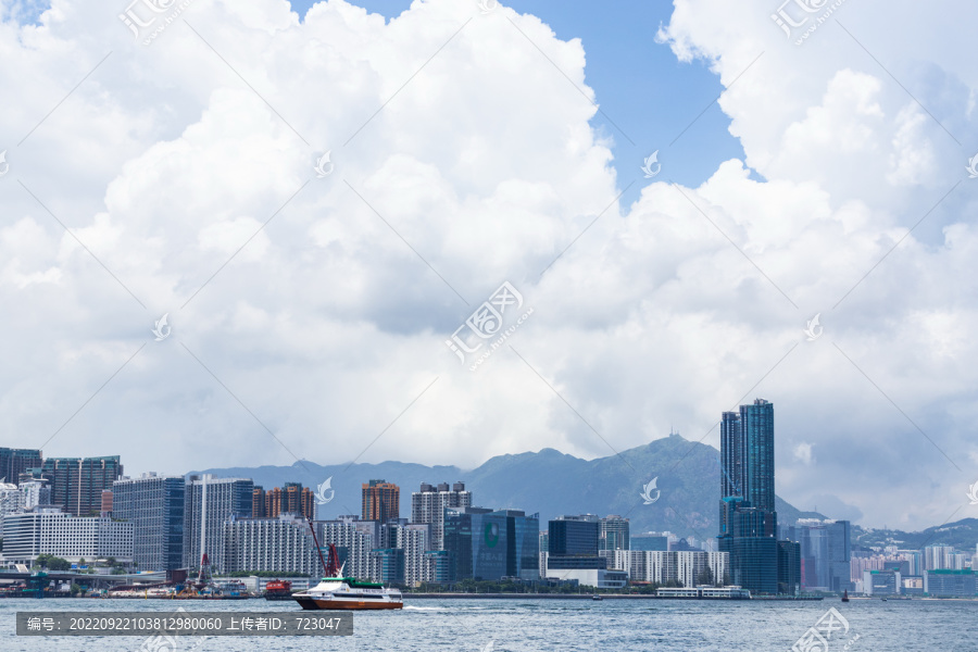 香港维多利亚港两岸风光