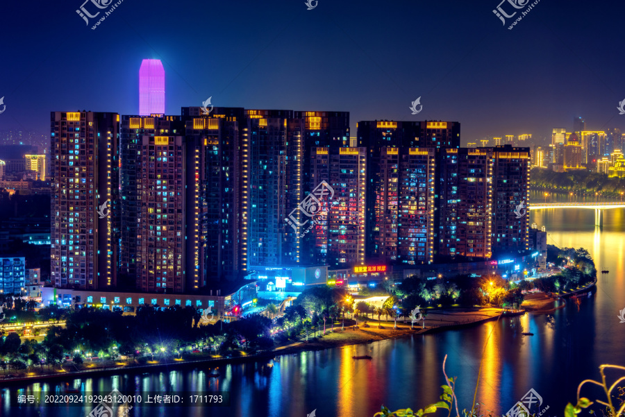 中国广西柳州夜景风光