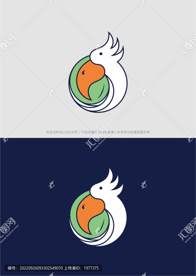 自然鹦鹉logo商标标志