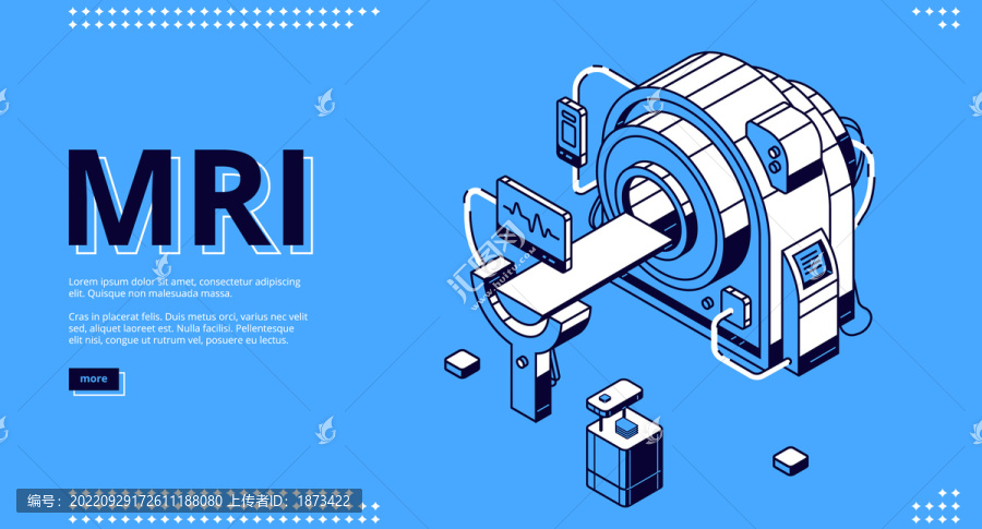 蓝色核磁共振网页封面