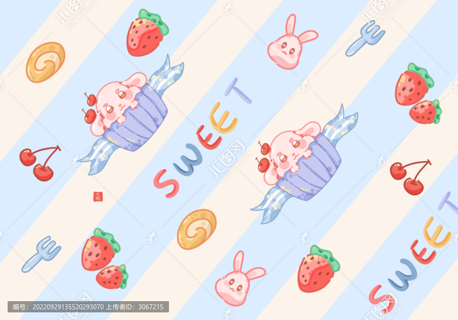 甜品兔子水果