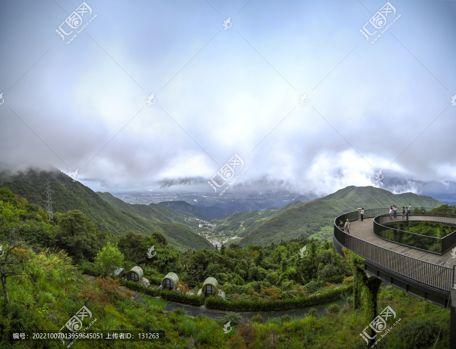 金华北山观景台全景